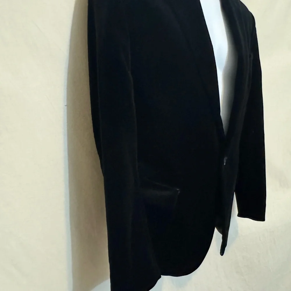 B-272 Men’s Banana Republic Black‎ Lined Blazer Suit Jacket Size 42R